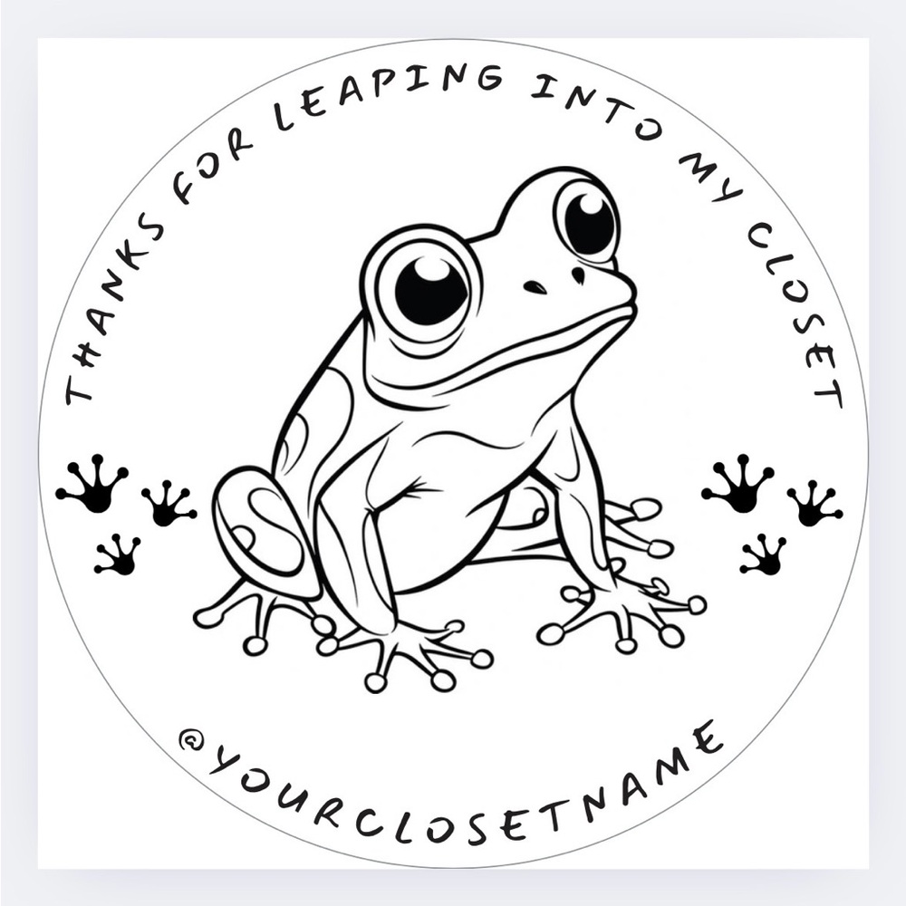 Custom Made 50count “Thanks For Leaping Into My Closet” Stickers